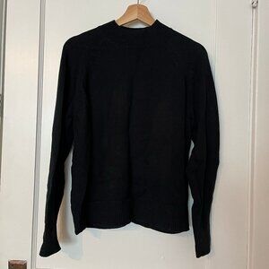 Quince 100% Organic Cotton Mockneck Sweater, in Black